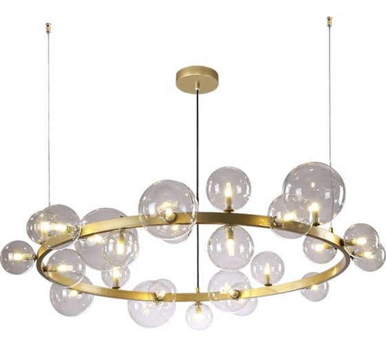 Подвесная люстра Crystal lux Agata SP24 V2 Gold/Transparente