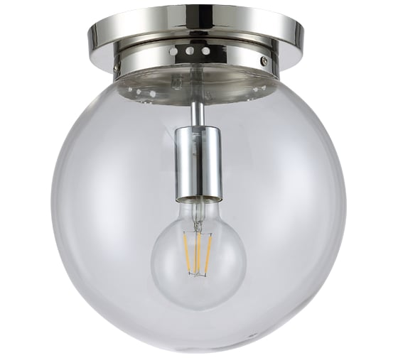 Потолочный светильник Crystal lux Mario PL1 D250 Nickel/Transparente 1