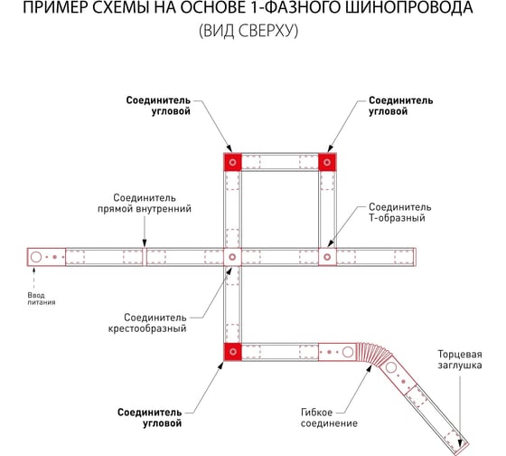 Электрический соединитель Elektrostandard TRC-1-1-L-BK угловой для однофазного шинопровода черный a039597