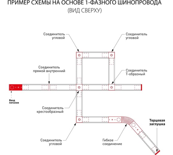 Электрический соединитель и торцевая заглушка Elektrostandard TRP-1-1-BK черный a039506