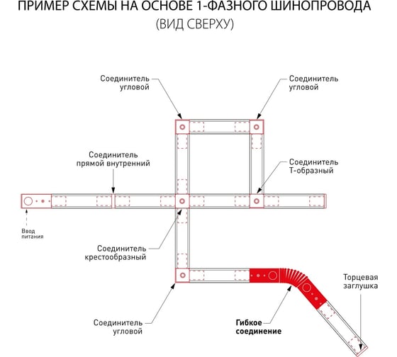 Электрический соединитель Elektrostandard TRC-1-1-FLEX-BK черный a039588
