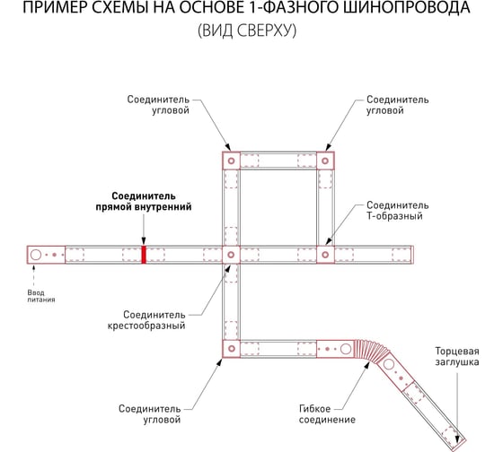 Электрический соединитель Elektrostandard TRC-1-1-I-BK прямой черный a039599