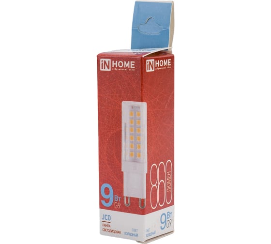 Светодиодная лампа IN HOME LED-JCD 9Вт 230В G9 6500К 860Лм 4690612036403