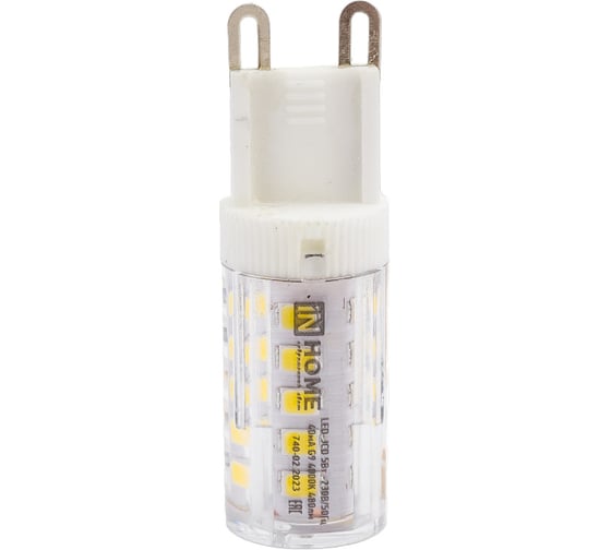 Светодиодная лампа IN HOME LED-JCD 5Вт 230В G9 4000К 480Лм 4690612036328