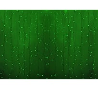 Гирлянда Neon-Night дождь, занавес, 2х1.5м, прозрачный ПВХ, 192 LED зеленые, 12 LED/нить, 16 нитей 235-304-6