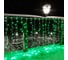 Гирлянда Neon-Night дождь, занавес, 2х1.5м, прозрачный ПВХ, 192 LED зеленые, 12 LED/нить, 16 нитей 235-304-6 2