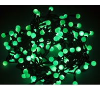 Гирлянда Neon-Night Мультишарики, диаметр 17,5 мм, 20м, 200 LED, Зеленые, черный ПВХ, 24В 303-524