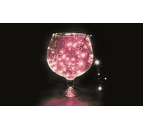 Гирлянда Neon-Night твинкл 10м, черный ПВХ, 100 LED Розовые 303-152