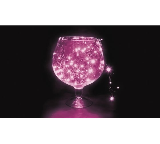 Гирлянда-нить Neon-Night 10м, черный ПВХ, 100 LED Фиолетовые 303-154