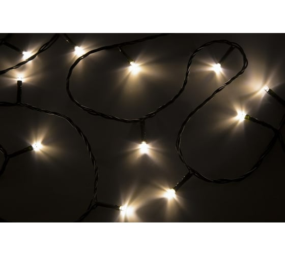 Гирлянда-нить Neon-Night 15 м, темно-зеленый ПВХ, 120 LED Тепло-белые 303-056