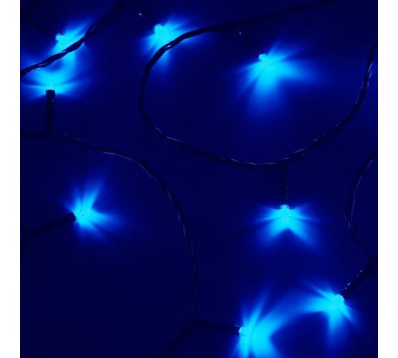 Гирлянда-нить Neon-Night 10м, темно-зеленый ПВХ, 80 LED Синие 303-043 1