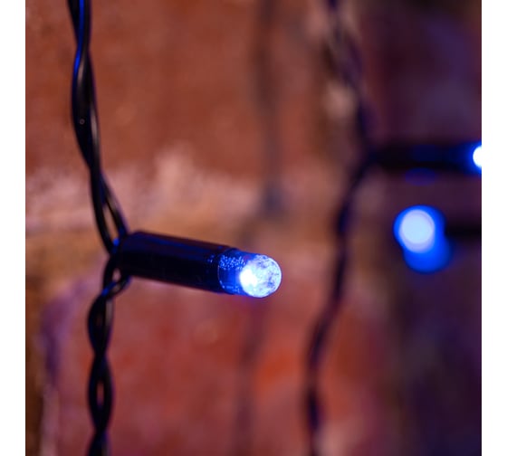 Гирлянда Neon-Night Занавес 2x3м, 760 LED синий, черный ПВХ, IP65, без блока питания 235-143