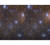 Гирлянда Neon-Night дождь, занавес, 2х1.5м, белый провод, мерцающий "Flashing", 360 LED желтые 235-225