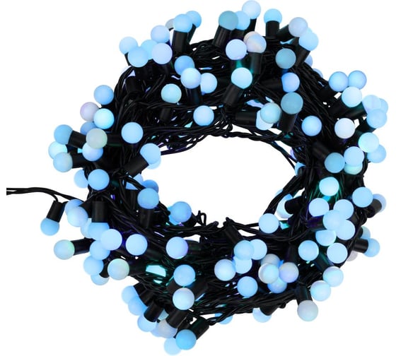 Гирлянда Neon-Night Мультишарики, диаметр 17,5 мм, 20м, 200 LED, Синие, черный ПВХ 303-503 1