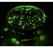 Гирлянда Neon-Night твинкл 10м, черный ПВХ, 100 LED Зеленые 303-137