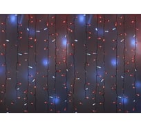 Гирлянда Neon-Night дождь, занавес, 2х3м, белый ПВХ, мерцающий "Flashing", 760 LED красные 235-214