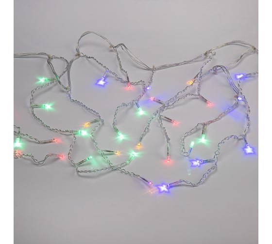 Гирлянда Neon-Night  Айсикл (бахрома) 1,8x0,5 м, прозрачная, 48 LED мультиколор, IP20 255-019