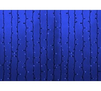 Гирлянда Neon-Night дождь, занавес, 2х1.5м, черный ПВХ, 360 LED синие 235-123