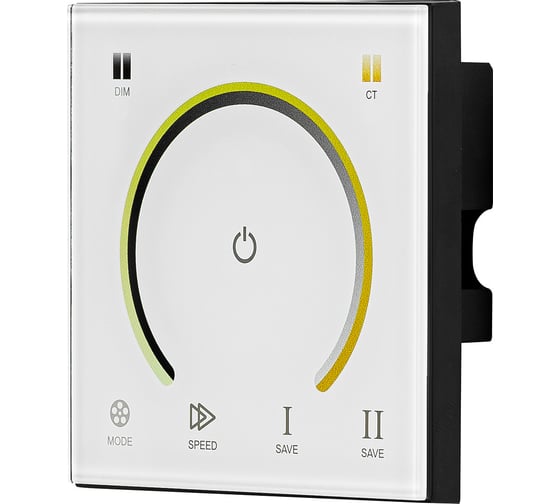 Контроллер cct для светодиодной ленты MAKSILED white mix с сенсорной панелью 12/24 в, 144/288 вт, 2x6a ML-CT-CW-WW-Touch 1