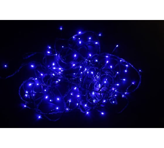 Гирлянда Neon-Night твинкл 10м, черный ПВХ, 100 LED Голубые 303-153