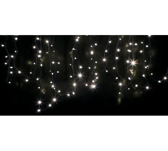 Гирлянда Neon-Night дюраплей 12м, 3 модуля x 4м, черный каучук, LED Тепло-Белые 315-136