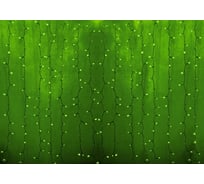 Гирлянда Neon-Night дождь, занавес, 2х3м, прозрачный ПВХ, 448 LED зеленые, 28 LED/нить, 16 нитей 235-154-6