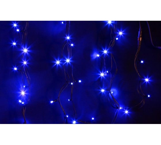Гирлянда Neon-Night дюраплей 12м, 3 модуля x 4м, черный каучук, 120 (40x3) LED Синие 315-133