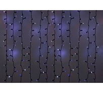 Гирлянда Neon-Night дождь, занавес, 2х3м, черный ПВХ, мерцающий "Flashing", 760 LED синие 235-203