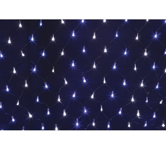 Гирлянда Neon-Night сеть 2х0.7м, черный ПВХ, 176 LED белые/синие 215-012