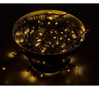 Гирлянда-нить Neon-Night 10м, черный ПВХ, 100 LED Желтые 303-131