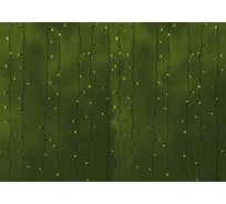 Гирлянда Neon-Night дождь, занавес, 2х3м, черный ПВХ, 760 LED зеленые 235-144