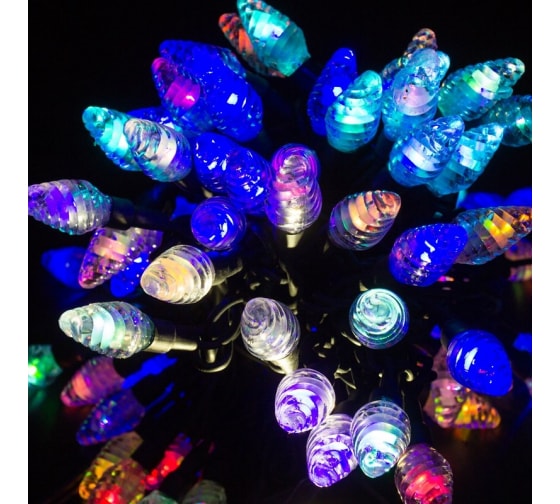 Гирлянда Neon-Night Мультишишки, 10м, 80 LED, RGB, черный Каучук 303-509-3 1