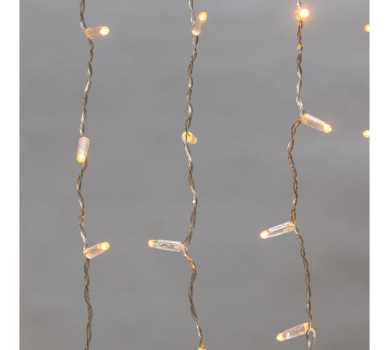 Гирлянда Neon-Night Айсикл (бахрома) 4,8x0,6 м, прозрачная, 176 LED Желтые, IP67, 230В 255-141