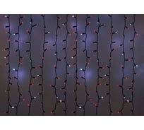 Гирлянда Neon-Night дождь, занавес, 2х3м, черный ПВХ, мерцающий "Flashing", 760 LED красные 235-204