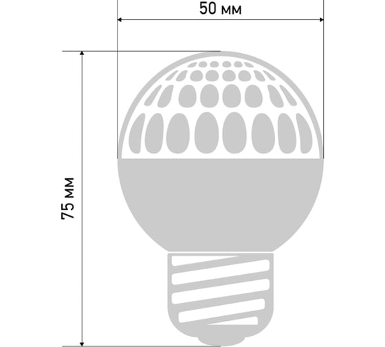 Светодиодная лампа-строб, Neon-Night Ø50, E27, 18 LED, 2,5Вт, белый, 230В 411-125