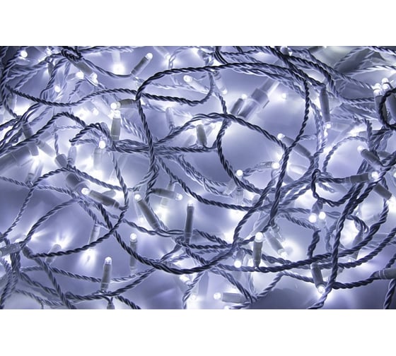 Гирлянда Neon-Night Нить, 20м, 200 LED белый, белый ПВХ, IP65, с трансформатором 315-125