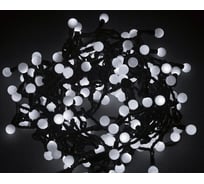 Гирлянда Neon-Night Мультишарики, диаметр 17,5 мм, 20м, 200 LED, Белые, черный ПВХ, 24В 303-525