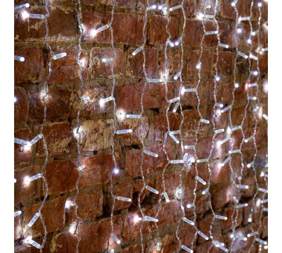 Гирлянда Neon-Night Занавес 2x1,5м, 300 LED белый, прозрачный ПВХ, IP65 235-305 1