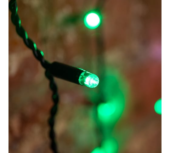 Гирлянда Neon-Night Занавес 2x1,5м, 360 LED зеленый, черный ПВХ, IP65 235-124