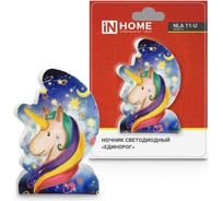 Светодиодный ночник IN HOME NLA 11-U ЕДИНОРОГ с выключателем 230В 4690612036618
