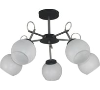 Потолочный светильник ЭЛЕТЕХ Блюз 151 черный хром (Плафон 8330) НПБ 01-5x60-163 Е27 [ИМ] 1005405225