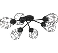 Потолочный светильник ЭЛЕТЕХ Кристаль 161 черный муар НПБ 01-6x60-122 Е27 [ИМ] 1005405218