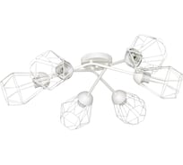 Потолочный светильник ЭЛЕТЕХ Кристаль 161 белый муар НПБ 01-6x60-122 Е27 [ИМ] 1005405223