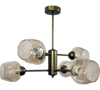 Потолочный светильник ЭЛЕТЕХ Адель 161 золото (Плафон 8268) НПБ 01-6x60-125 Е27 ИМ 1005405231