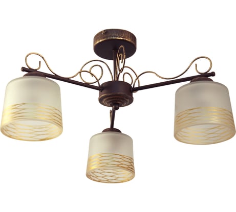 Светильник ЭЛЕТЕХ Дус 131 кор.зол. Плафон 00007 НПБ 01-3х60-131 Е27 ИУ 1005404055