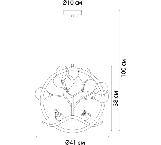 Подвесная люстра candy ARTE LAMP A7274SP-9GO