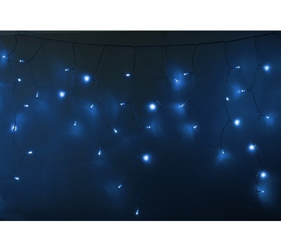 Гирлянда Neon-Night  Айсикл (бахрома) 4,8x0,6 м, прозрачный, 176 LED Синие, IP65, 230В 255-143