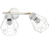 Настенный светильник ЭЛЕТЕХ Кристаль 521 белый муар НББ 01-2x60-113 Е27 [ИМ] 1005405220