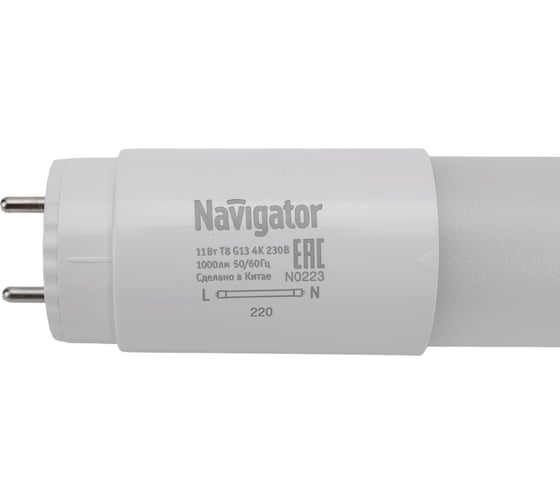 Светодиодная лампа Navigator 94 390 NLL-T8-11-230-4K-G13 11Вт G13 1000лм 170-260В 94390