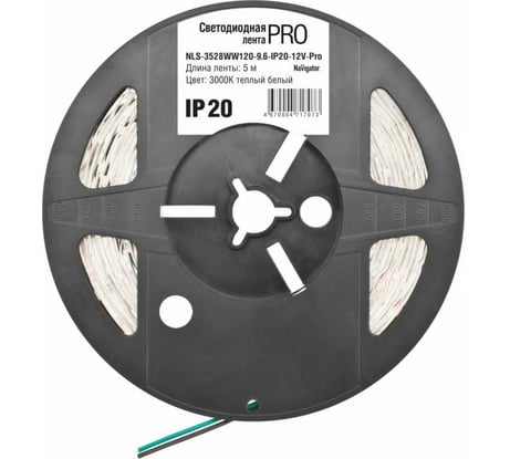 Лента Navigator СД 71 707 NLS-3528WW120-9.6-IP20-12V-Pro R5 5 м 71707